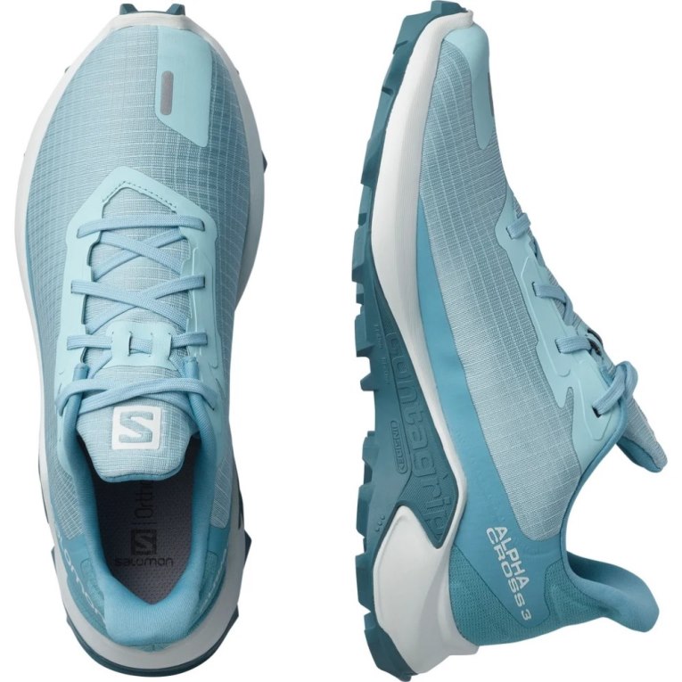 Sapatilhas Trail Running Salomon Alphacross 3 Feminino Turquesa | PT F35971